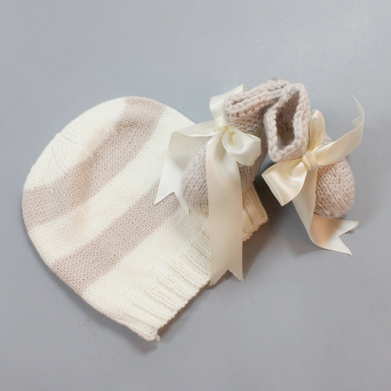 Amelia & Grace Knitted Beige Set