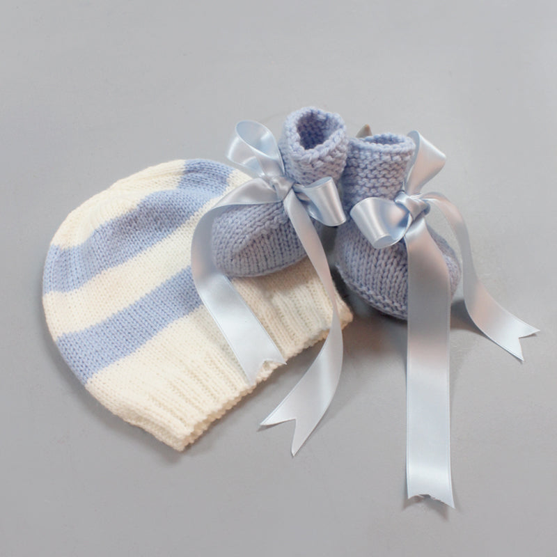 Amelia & Grace Knitted Blue Set