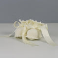 Load image into Gallery viewer, Annabel Cream Baby Booties with Cream Satin Ribbon
