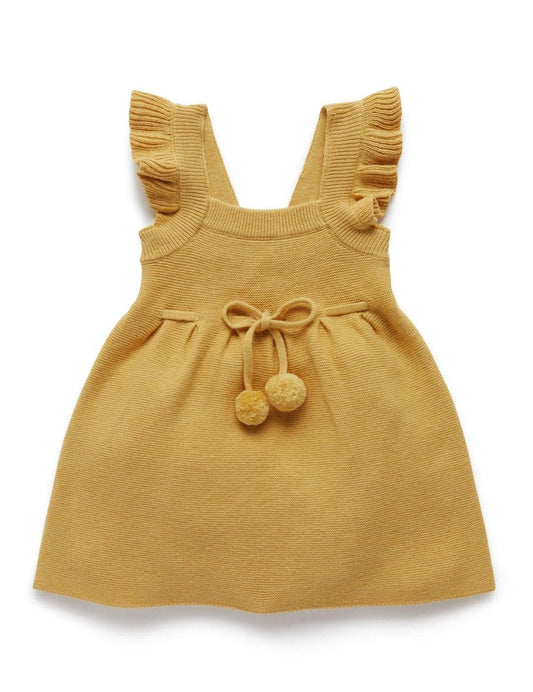 Purebaby Knitted Pinafore in Golden Melange