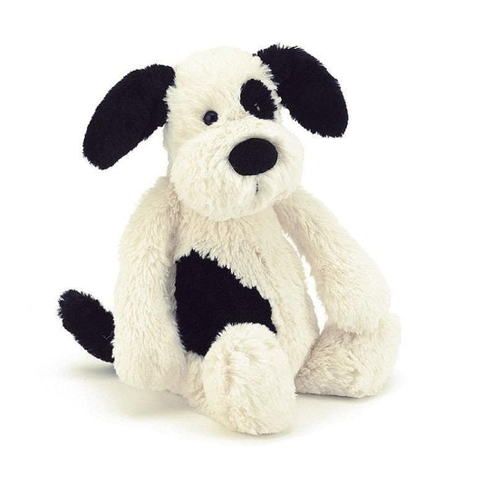 Jellycat Bashful Cream & Black Puppy Medium