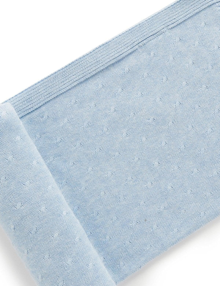 Purebaby Essentials Blanket in Pale Blue Melange