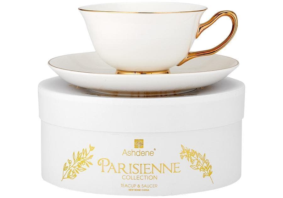 Parisienne White Cup & Saucer Set
