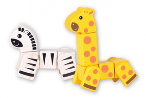 Discoveroo Giraffe and Zebra Snap Blocks