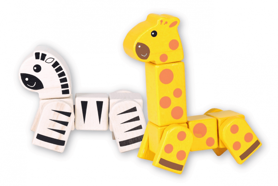 Discoveroo Giraffe and Zebra Snap Blocks