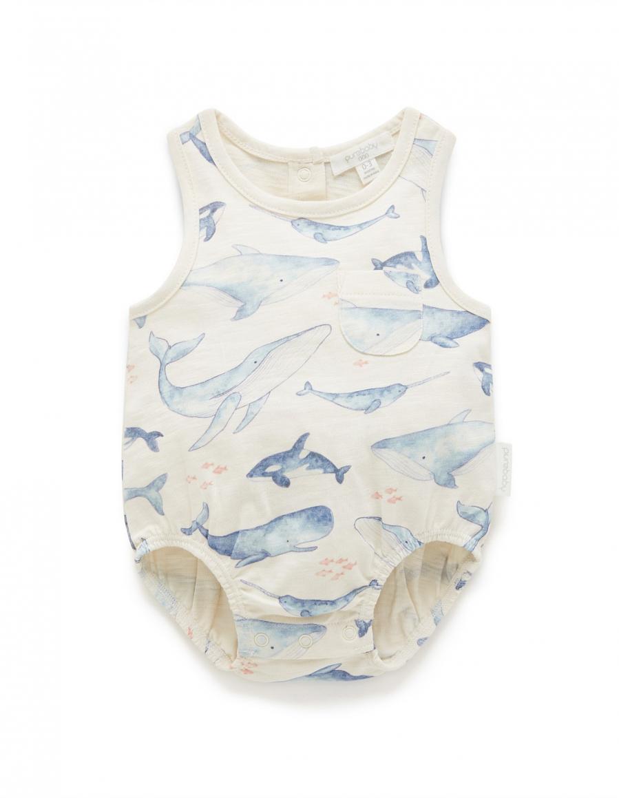 Purebaby Whale Bodysuit