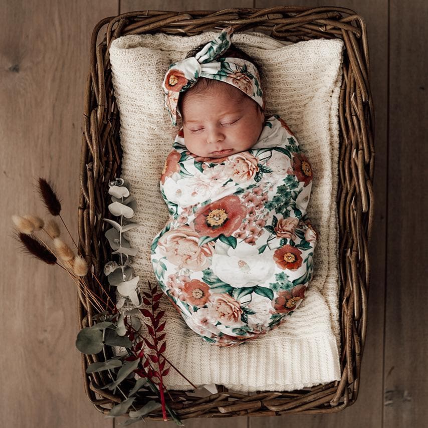 Snuggle Swaddle & Topknot Set in Florence