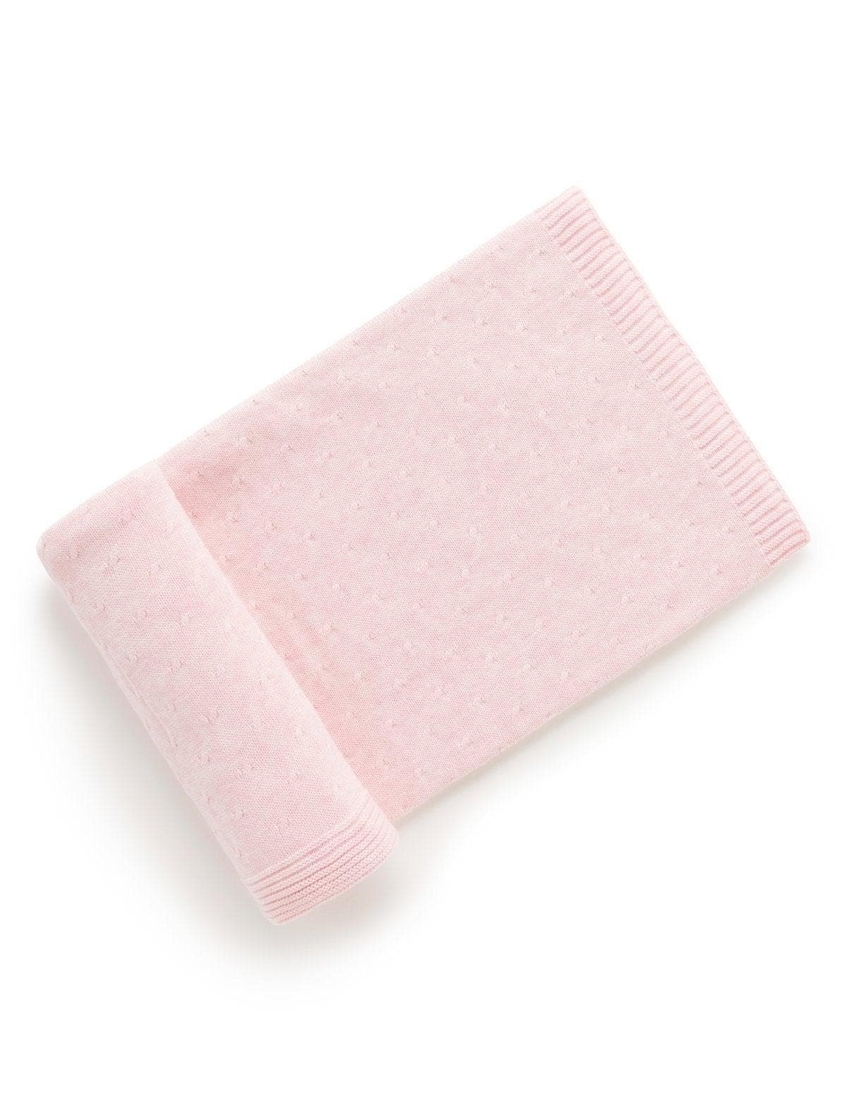 Purebaby Essentials Blanket in Pale Pink Melange